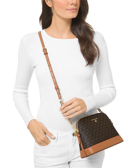 michael kors signature jet set charm small dome crossbody|mk jet set crossbody small.